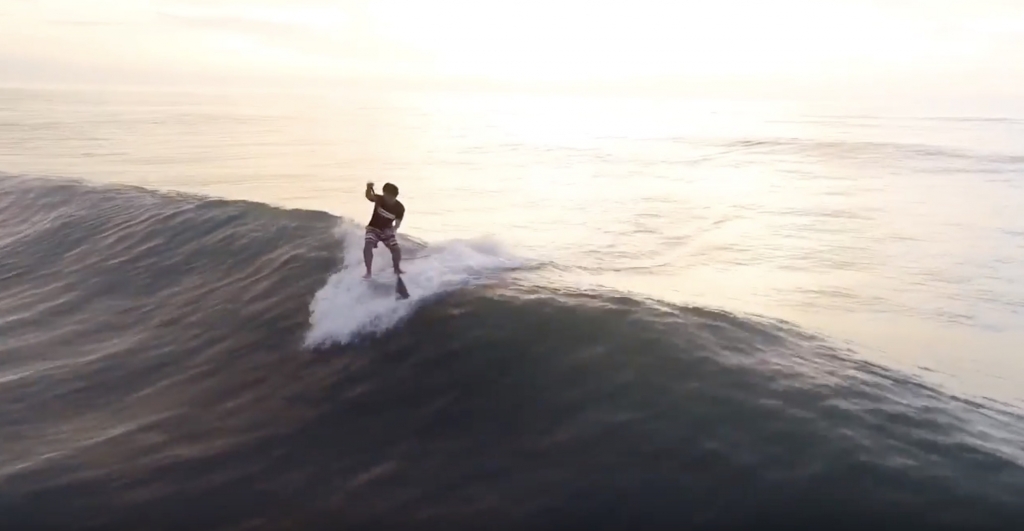 SUP longboard surfing glassy faces in Japan SUPboarder Magazine